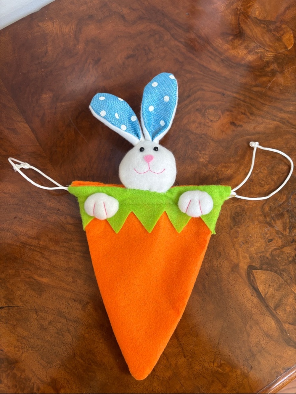 Bunny Carrot Gift Pouch w Drawstring